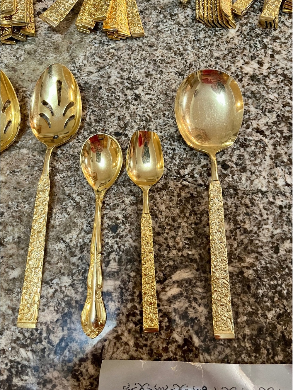 John Hull 23 Karat Gold Plated Stainless Steel Flatware Set - Picture 4 of 9